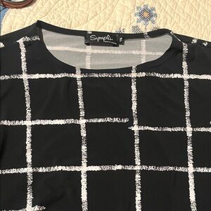 Sympli Monochrome Checkered Top